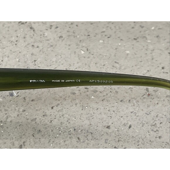Prada Eyeglasses Frames Only VPR 05E 48-18-132 Brown Green Japan full rim - Picture 3 of 13